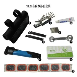 Ferramentas ferramentas de reparo de bicicleta kits de reparo de pneus portáteis de bicicleta portátil Bicycle Fool Pump Cycling Puncture Repair Ferramenta de bike Bike Storage Bottle