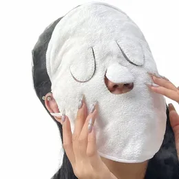 skin Care Mask Cott Hot Compr Towel Wet Compr Steamed Face Towel Opens Skin Pore Clean Hot Compr v4Dr#