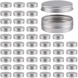 100pcs 5g 10g 15g 20g 30g 40g 50g 60g Aluminum Tin Jars Metal 50ml Empty Cosmetic Face Care Eye Cream Lip Balm Gloss Packaging h2LR#