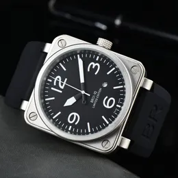 2024 Beller herrkvinnor armbandsur Män Automatisk mekanisk klocka Bell Brown Leather Black Ross Rubber Wristwatches Gift #1919