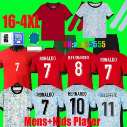 Pougal Soccer Jerseys Club Full Set B.Fernandes National Team 2024 Euro Cup Bruno Fernandes Felix Ronaldo Bernardo Diogo J. Joao Pouguesa 24 25 Fotboll