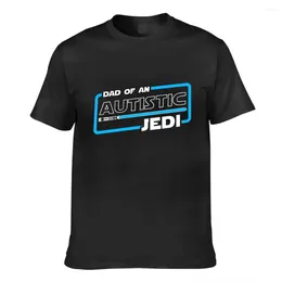 Men's T Shirts Men Shirt Women Autism Awareness Dad Of An Autistic Jedi Month Advocate Puzzle Piece