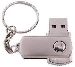 Laser Logo 100PCS 128MB256MB512MB1GB2GB4GB8GB16GB Swivel USB Flash Drive Metal Memory Pendrive Stick Keychain Genuin5068443