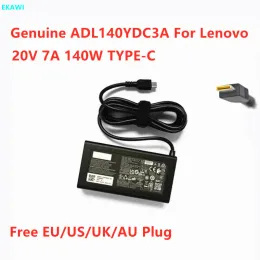 Adapter本物ADL140YDC3A 20V 7A 140W Typec USB ADL140YLC3A ADL140YCC3A AC ADAPTER LENOVO THINKPADラップトップ電源充電器