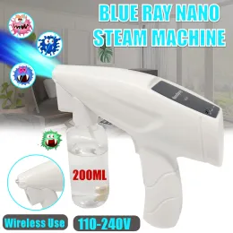 Наборы 200 мл спрей для волос Nano Steam Spray Gun Уход за волосами Спа-увлажнитель Blue Light Nano Mixed Vapor Портативная USB-зарядка для ухода за волосами