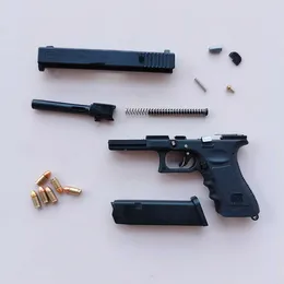 T221105 livre portátil arma modelo pistola glock chaveiro pubg mini forma escudo g17 m29f deserto águia metal ejeção brinquedos asse xtcxf