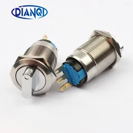 Akıllı Ev Kontrolü 19mm Metal Döner İtme Düğmesi Pirinç 2 Konum Seçici Anahtar 1no 1NC Döndürme Dönüşü 19xn.2d.kb