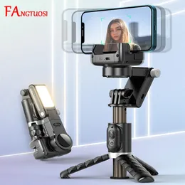 360 Rotation Following shooting Mode Gimbal Stabilizer Selfie Stick Tripod gimbal For Phone Smartphone live pography 240322