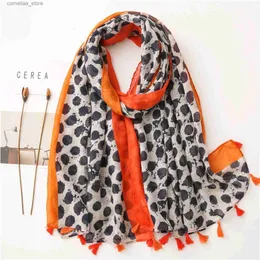 Bandanas Durag Bandanas Durag Women Fashion Fashion Botton and Linen Scalves Luksus Design Print Warm Shawl Popularne 180x90cm lrage Scarf the Four Seasons New Bandanna Y2403