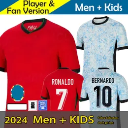 2024 25 Portuguesa Portogallo maglie da calcio FERNANDES RONALDO Cristiano Portugieser 2024 Euro Cup Camicie da calcio Uomo Bambini Kit Team B.FERNANDES JOAO FELIX Al Nassr FC