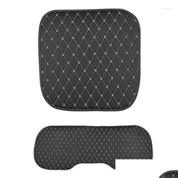Car Seat Covers Ers Pu Leather Bottom Protectors Pad Mat Cushion For Vehicle Four Season Drop Delivery Mobiles Motorcycles Interio Aut Otk5O