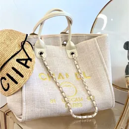 Torebki list na plaży luksusowe cc torebka moda na płótnie torba damska marka ch haftowane torebki designerskie