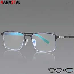 Солнцезащитные очки, мужские очки для чтения с блокировкой синего света, женские очки из чистого титана для компьютера, TR, оправа для очков, оптические линзы, очки по рецепту