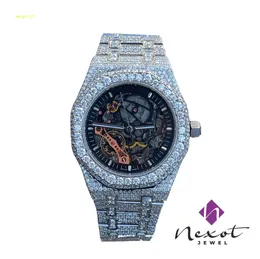 Out Out Wysokiej jakości zegarek Gold Sier Oryginalny Hip Hop Men Moissanite Diamond Brance Watch