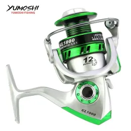 Reels yumoshi New Arrival 12BB GL10007000 Series 5.5:1 Ratio Fishing Reels Fishing Spinning Wheel