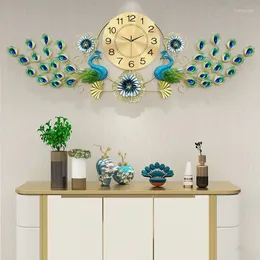 벽 시계 3d 큰 크기 공작 공작 현대 금속 창조적 인 북유럽 시계 거실 레스토랑 Saat Decoration