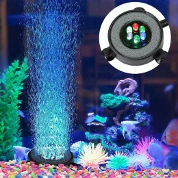 Iluminação submersa subaquática tanque de peixes leve alteração de cor de ar de ar leve aquário de aquário 6pcs lâmpada fazendo oxigênio para tanques de peixes