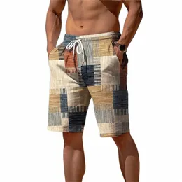 Homens de verão Quick Dry Siwmwear Praia Board Surf Shorts com bolsos Masculino Sportswear Beachwear Loose Fitn Shorts Plus Size U3Ph #