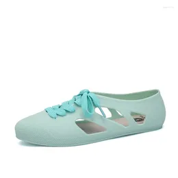 Sandálias Maggie's Walker Beach Shoes Mulheres Jelly Verão Moda Doce-Colorido Resina Tamanho Plano 36-40