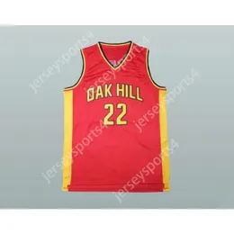 Herhangi bir isim herhangi bir takım Carmelo Anthony Oak Hill Academy 22 Basketbol Forması Dikiş dikti Tüm dikişli boyutta S M L XL XXL 3XL 4XL 5XL 6XL En Kalite