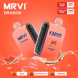 Barre Geek monouso Shisha Puff Mrvi Dragon 13000 Puff Dispositivo Vape monouso per sigaretta elettronica con modalità a impulsi Bobina doppia mesh da 20 ml