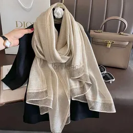 Sarongs 2023 Ny kvinnors halsduk Vinter värme Solid Silk Wool Shawl Womens Bag Bufanda Flower Pashmina Luxur Embroidery Varning Scarf 24325