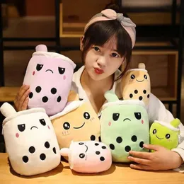 Kawaii Reversible Plush 2022 Toys Double-Sided Bubble Soft Doll Stuffed Two-Sided Boba Milk Tea Toy Xmas Gifts For Kids