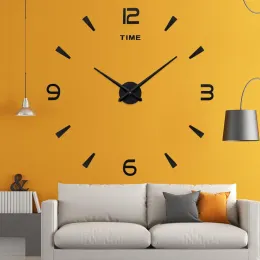 Frame New Wall Clock Quartz Watch Reloj De Pared Modern Design Large Decorative Clocks Europe Acrylic Stickers Living Room Klok