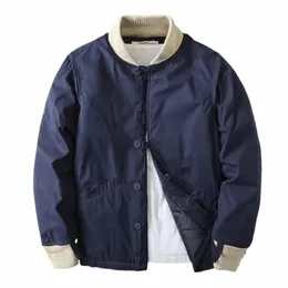 Jaquetas frias masculinas inverno 2023 nova jaqueta bomber casaco de beisebol masculino fi casual quente cott-acolchoado casaco all-match outerwear r2hs #