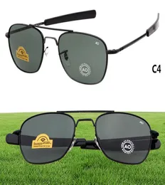 Wholebrand New Ao American Optical Pilot Sunglasses Oryginalne okulary przeciwsłoneczne OPS M Army Okulary Uv400 z okularami Case5124008