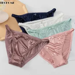 Techome 5pc Frauen sexy T Höschen sexy Frauen Tanga Niedrige Taille transparent leichte satinfrauen hausend erot erotische biege dekor 240320