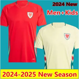 2024 Maglie da calcio Wilson Wales Bale James Ramsey Shirt Football National Home Away Maillots Brooks B. Davies Moore Roberts Ampdu Johnson Men Kit Kid Uniform