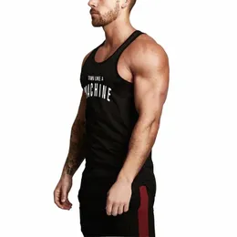Muscleguys Bodybuilding Stringer Tank Top Mens Fitn Singlets Malha Ginásio Colete Sports Sleevel Camisa Slim Fit Muscle Undershirt V5B3 #
