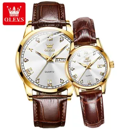 OLEVS 6986 China Factory Custom Logo Quartz Luxury Designer Watches Par Fashion Quartz Wrist Watch Billiga priser Låg MOQ -klocka Handklocka