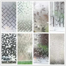 Films Window Privacy Film 3D Decor Static Cling Heat Blocking Glass Film NonAdhesive Removable Glass Sticker AntiUV for Home Office