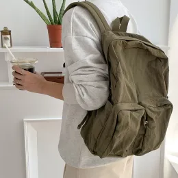 Mochila de náilon feminina portátil mochila unisex casual daypack estética mochila sacos de escola para meninas saco de viagem adolescente harajuku