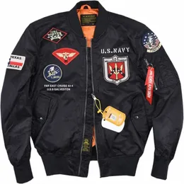 Nowa Alpha Martin Autumn Spring Bomber Pilot Jacket Men Wojskowe operacje armii kurtka swobodna baseball płaszcz męski kurtki uniwerek A85x#