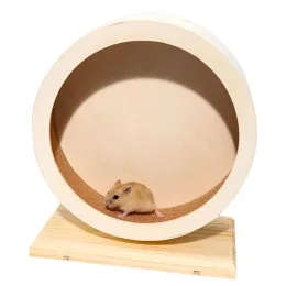 Giocattoli Ruota silenziosa in legno per criceti Ruota per esercizi per piccoli animali Spinner silenzioso Ruote da corsa per criceti Prevengono la depressione Giocattolo per criceti