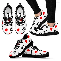 Casual Shoes Nursing For Women Veterinarian Dog Lover Printing Flat Ladies Lace-up Mesh Females Sneakers