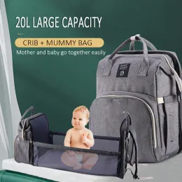 Gravestones Mummy Maternity Nappy Bag stor kapacitet Baby Diaper Bed Bed Travel Backpack Nursing Påsar stor kapacitet barnväska