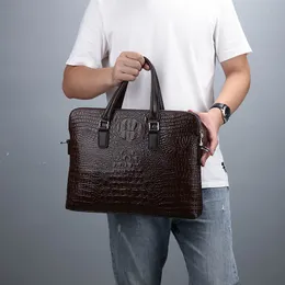 Мужская сумочка мода крокодиловая портфель Business Busines