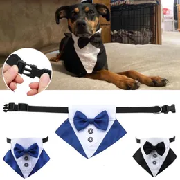 Hundebekleidung, schöne, bequeme, verstellbare Katzenpflege, weißer Kragen, niedliche Smoking-Fliegen, Anzug-Krawatte, formelle Krawatte