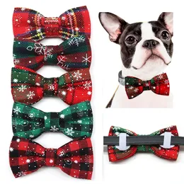 2050st Julhund Bows avtagbar krage Pet Bow Tie Accessories levererar små bowties 240314