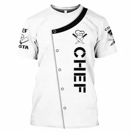 Verão Tide Fi Faca do Chef Imagem Homens Camisetas Casual Impressão 3D Tees Hip Hop Persality Em Torno Do Pescoço Manga Curta Tops S9Me #