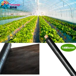 Nets Tewango 14 Micron Agricultural Black Plastic Mulching Film Strawberry Tomato Cover Garden Chwasty kontrola biodegradowalnego filmu