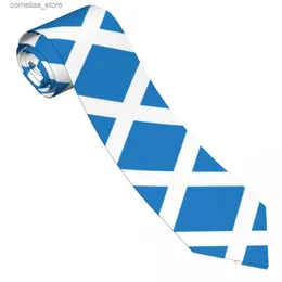 Cravatte Cravatte con bandiera scozzese Cravatta con scollatura da uomo e da donna accessori di abbigliamento Y240325