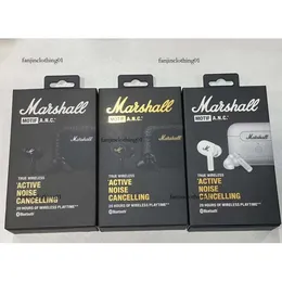 Designer hörlurar Marshall Marshall Minor ANC trådlösa Bluetooth -hörlurar kommer med buller som avbryter i öronsportören M4
