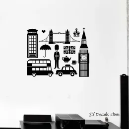 Klistermärken engelska England symbol väggdekaler Big Ben London vägg klistermärken sovrum dekoration väggmålning tapet diy väggdekor l382