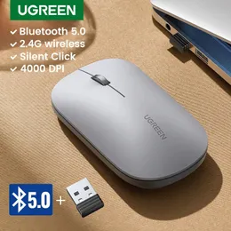 UGREEN Maus Drahtlose Bluetooth 24G Stille Mäuse 4000 DPI Links Rechts Hand Für Tablet-Computer Laptop PC 240309