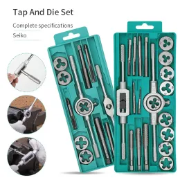 Draadtap Tap and Die Set 8/20pcs TAP TAP Wrench Towning Towsing Metric/Imperial Tapping Tapping for Metalworking Screw Letter Tap Die Die